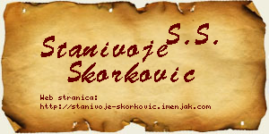 Stanivoje Skorković vizit kartica